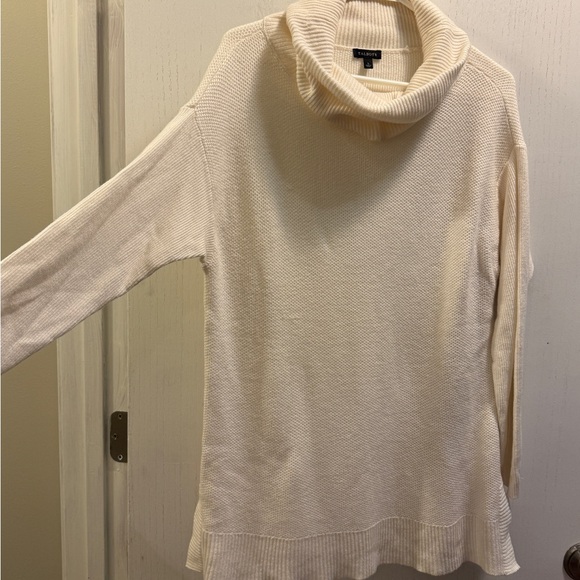 Talbots Sweater Cowl-neck Oversize Pullover w/side slits     Size Large EUC - Picture 1 of 9